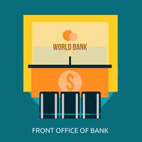 Front Office of Bank Conceptual illustration Design vector