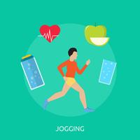 Jogging Conceptual illustration Design vector