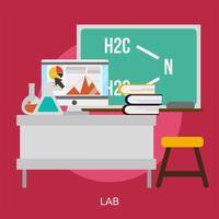 Lab Conceptual illustration Design vector