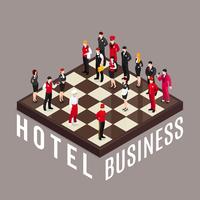 Hotel Business Chess Concept vector