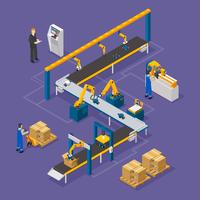 Factory  Isometric Composition vector