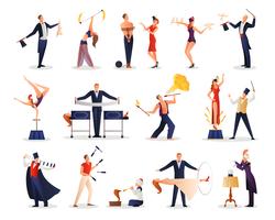 Magic Show People Set  vector