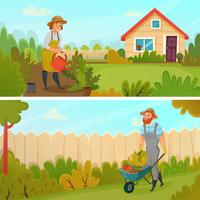 Gardening Banner Set vector