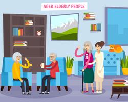 Aged Elderly People Orthogonal Composition vector