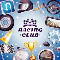 marco del club de carreras vector