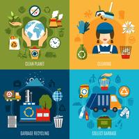 Garbage Collecting Design Concept vector