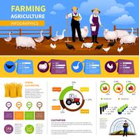 Farming Flat Infographics vector