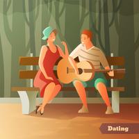 Forest Serenade Dating Background vector