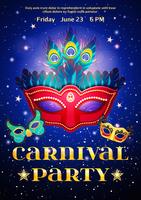 Carnival Party Poster With Date Of Event vector