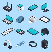 Isometric Wireless Mobile Devices vector