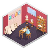 Art School Room Composition vector