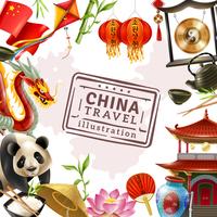 China Travel Frame Background vector