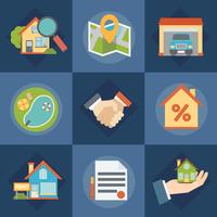 Real Estate And Realtors Icons Set vector