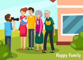 Aged Elderly People Flat Composition vector