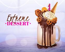 Extreme Dessert Blurred Light Background Poster  vector