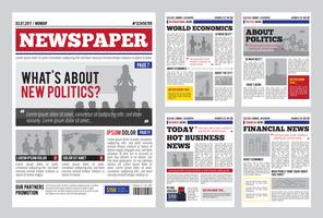 Newspaper Design Template vector