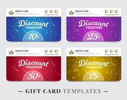 Gift Card Templates vector