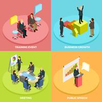 Business Learning Isometric Concept