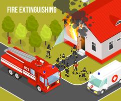 Fire Department Composition vector