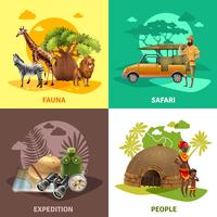 Conjunto de iconos de diseño de Safari vector