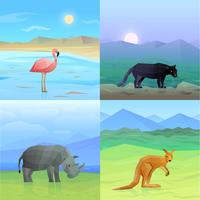 Animals Background Set vector