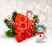 Festive Winter Big Sale Poster vector