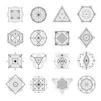 Conjunto de geometría sagrada vector