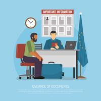 Flat Immigration Illustration vector