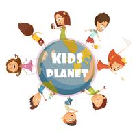  Playing Kids Concept  vector