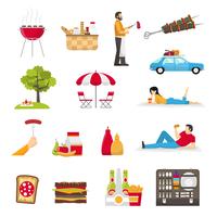 Picnic And Barbecue Set vector