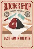 Butcher Shop Poster vector