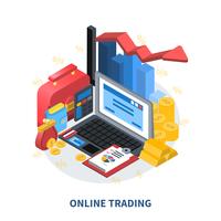 Online Trading Isometric Composition vector