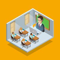 Concepto de sala de aprendizaje en línea vector