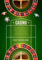 Casino Classic Roulette Game Advertisement Poster  vector