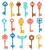 Colorful Keys Set vector