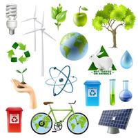 Green Energy Sign Set vector