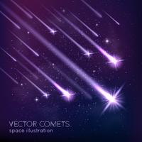 Meteor Shower Background vector