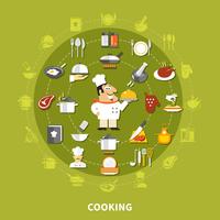 Cooking Icons Circle Collection vector