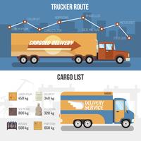 Delivery Trucks Banners vector