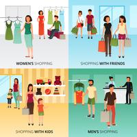 Shopping Concept Icons Set  vector