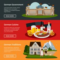 Alemania Banners horizontales planas vector