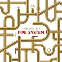 Pipe System Background  vector