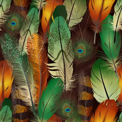 Feathers Realistic Pattern