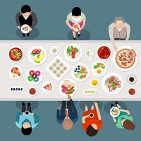 Banquet Catering Party Top View vector