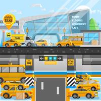 Taxi Cars Composition vector