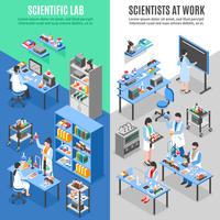 Science Lab Vertical Banners vector