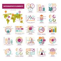 Conjunto de elementos de infografía vector