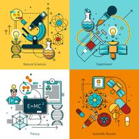  Science Concept Line Icons Set vector