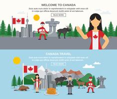 Bienvenido a Canadá Banners vector