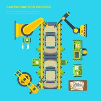 Car Production Line Poster